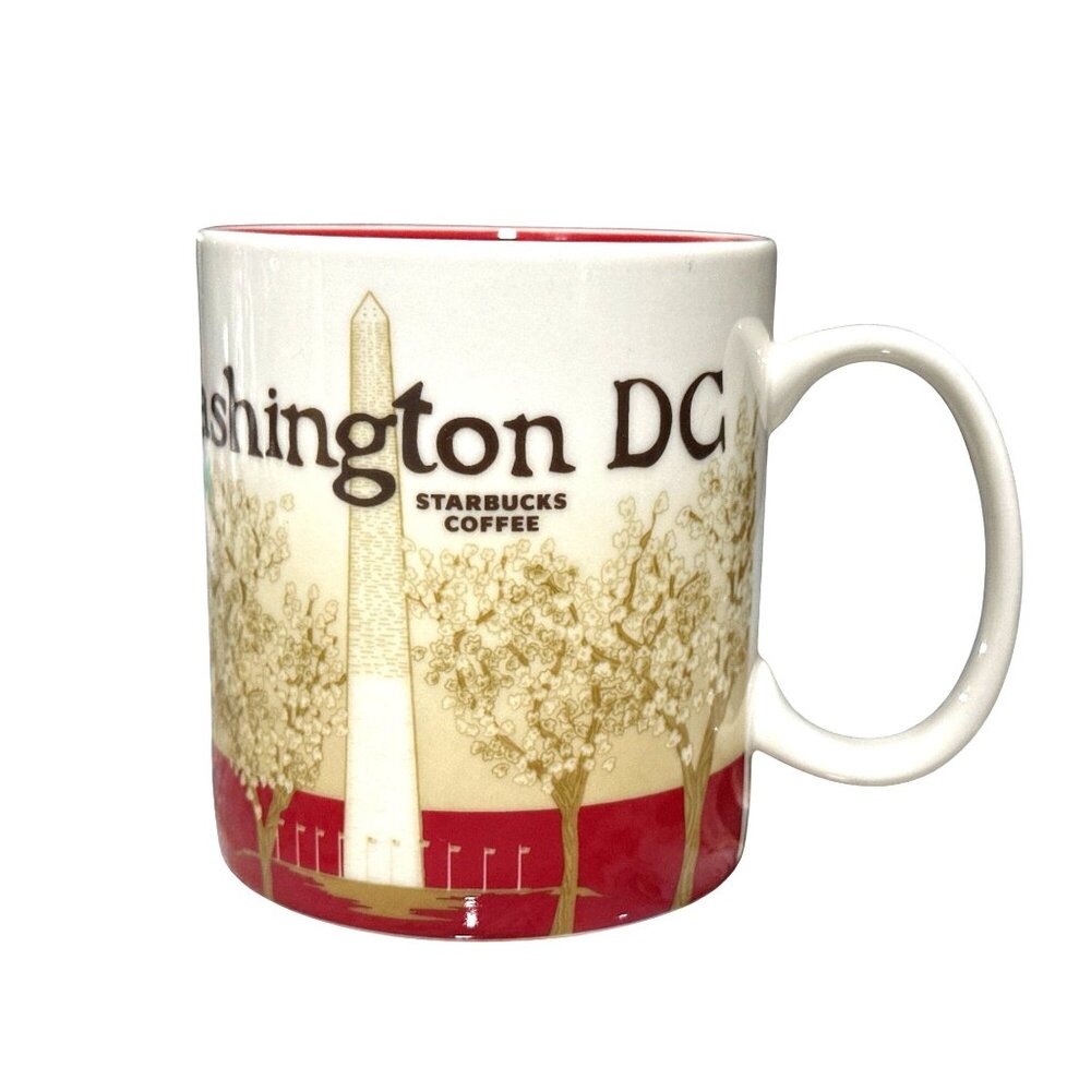 Starbucks Washington DC Collector Series City Mug 16 Oz 2009 Red Interior Monume